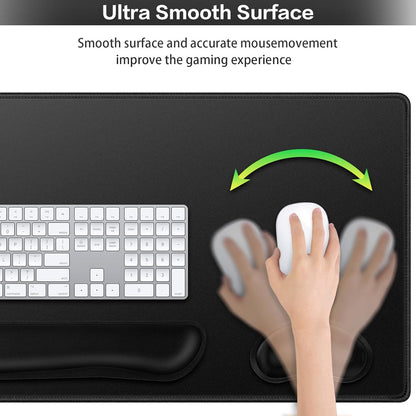 Desk Mat, Large Gaming Mouse Pad with Wrist Rest, 4in1 XXL Mousepad+Keyboard Wrist Rest+Mouse Pad Wrist Support+Cup Coaster Set Ergonomic Floral Computer Desk Arm Wrist for Decor Home Office Women