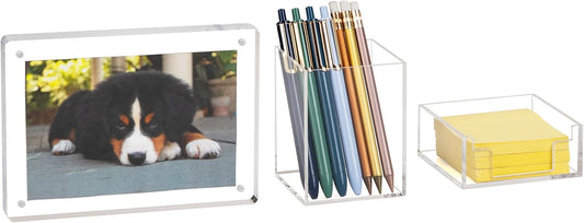 Mind Reader Paper Tray, Desktop Organizer, File Storage, Modern, Office, Acrylic, Clear