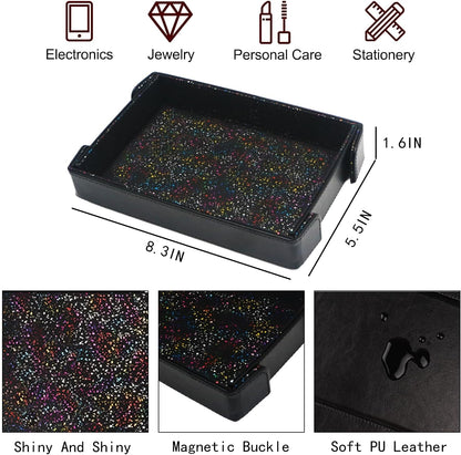 Valet Tray, Desktop Organizer and Catchall Tray for Keys, Wallet, Phone, Jewelry | Multi-Use Entryway Table, Desk & Nightstand Storage for Men & Women