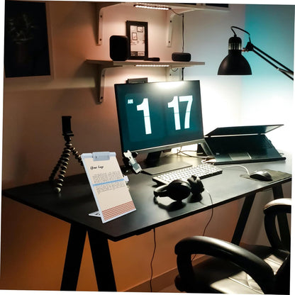 OSALADI Adjustable Desktop Paper Stand Document Holder Reading Stand with Removable Ruler Lightweight Plastic Office Organizer for Comfortable Neck Support
