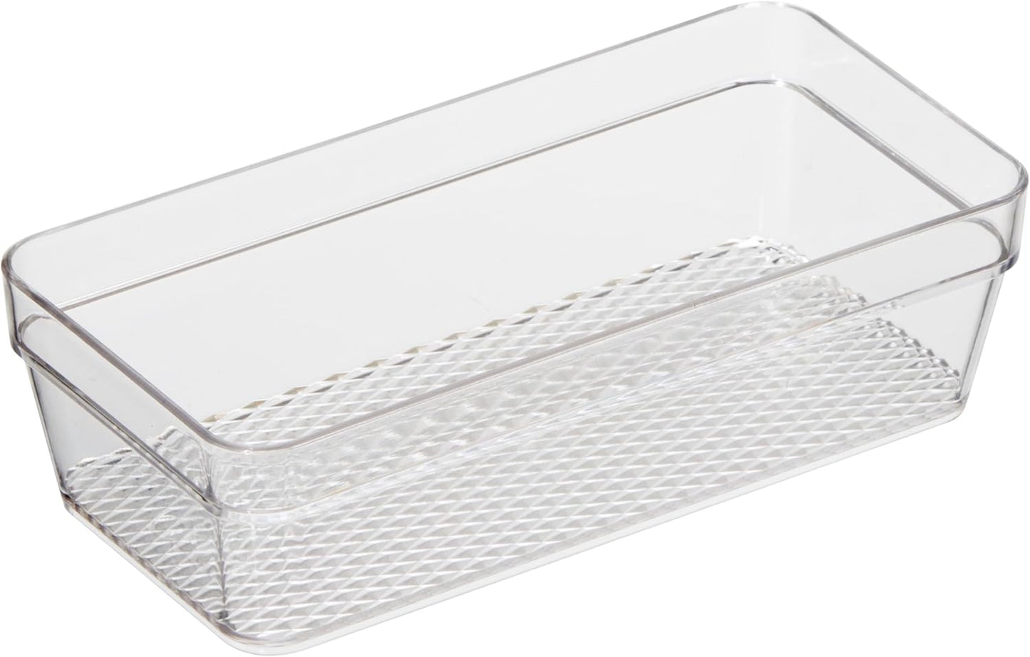 Oggi Set of 5 Clear Drawer Organizers - (1) 3x6.25, (2) 3x9.5, (2) 3x12.5 - Ideal for Organizing Kitchen Drawers, Office, Desk, Silverware, Kitchen Utensils, Cosmetics and Bathrooms