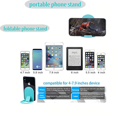 Prettyia Cell Phone Stands, Portable Phone Stand Phone Holder for Desk Applicable to iPhone Stand and Other Mobile Phones and Tablets Foldable Phone Stands 6pack