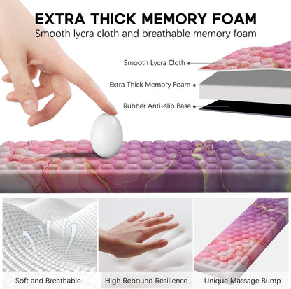 JIKIOU L-Shaped Desk Elbow Pad for Desk, Memory Foam Elbow Support Padding with Non-Slip, 2 Pack Ergonomic Desk Edge Cushion, Wrist Comfort Support for Office Home Black