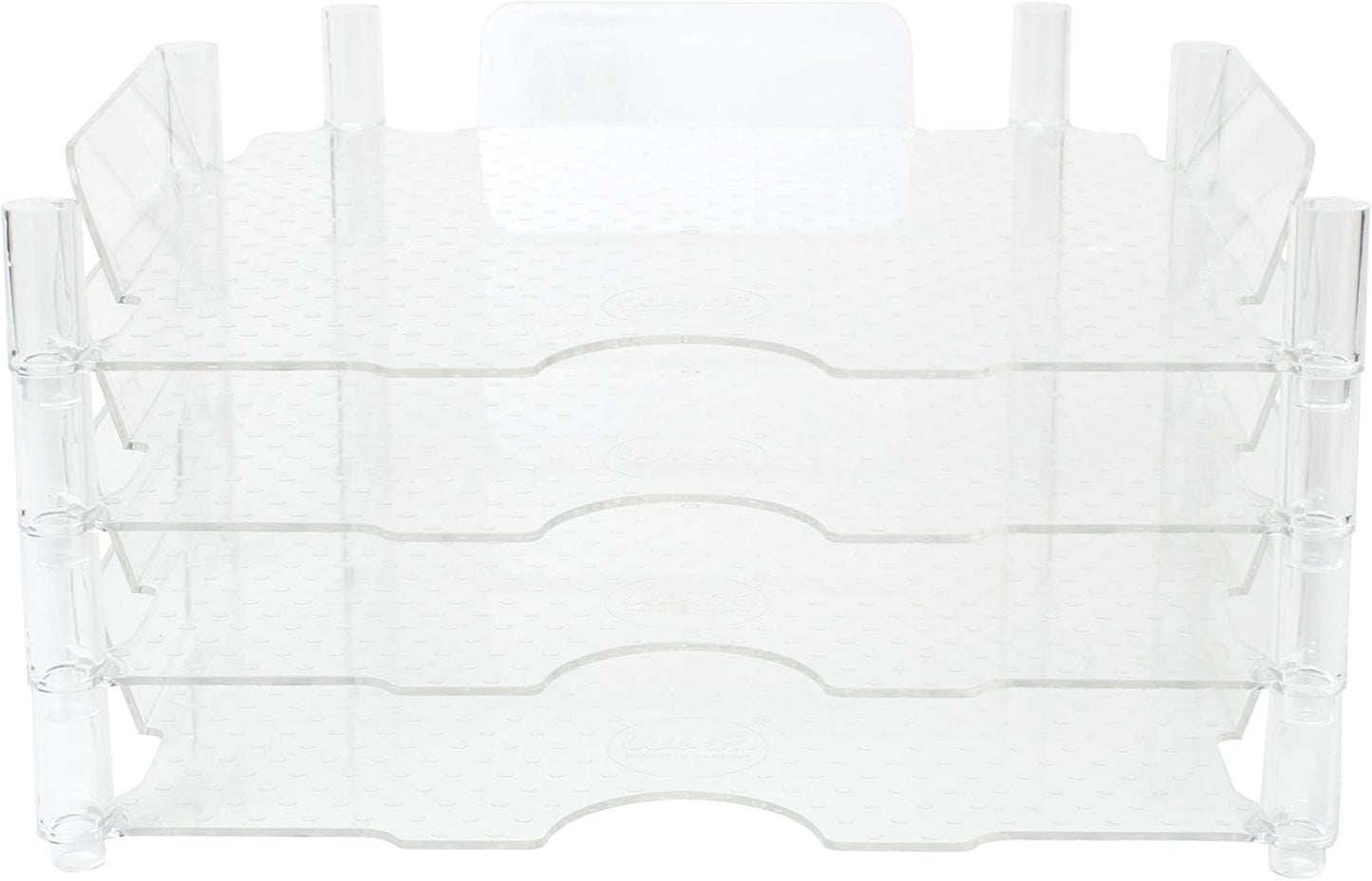 We R Memory Keepers 12x12 Inch Paper Trays, for Storing Paper, Embellishments, Tools, and More, Organization System, 4-Pack of Acrylic Trays, Easy Assembly, and Storage