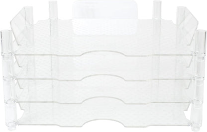 We R Memory Keepers 12x12 Inch Paper Trays, for Storing Paper, Embellishments, Tools, and More, Organization System, 4-Pack of Acrylic Trays, Easy Assembly, and Storage