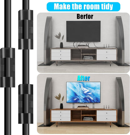 XHF 50pcs Medium Self Adhesive Cable Clips Clear,Wire Clips Cable Management Wire Organizer Cord Holder for Under Desk, Car, Wall, TV PC Ethernet Cable