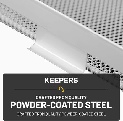 KEEPERS - Under Desk Drawer Slide Out – Metal Under Desk Storage Drawer for Office, Home, RV, Kitchen – Slim Under Table Attachment with Easy DIY Mount - Under Desk Organizer - Fits in 11x10x2In