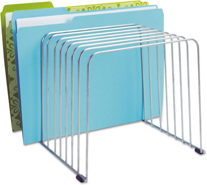 Fellowes Desktop Organizer, 11 Sections, 9" x 11.375" x 8", Wire, Silver (72012) | (72012)