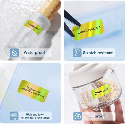 NIIMBOT Thermal Transfer Cable Labels 0.49" x 4.29", Only for N1(B18) Label Maker, PET Material, Waterproof and High-Temperature Resistance, Long Storage Time, 1 Roll of 60, Yellow