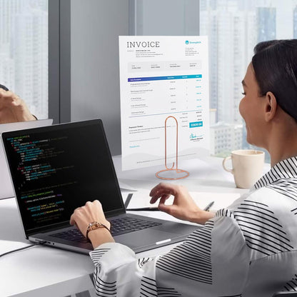 4 Pack Large Paper Clip Memo Holder for Desk,Letter Holder,Paper Stand for Desk,Letter & Bill Storage,Mail Organizer Office Accessories Desktop Message Office Decor