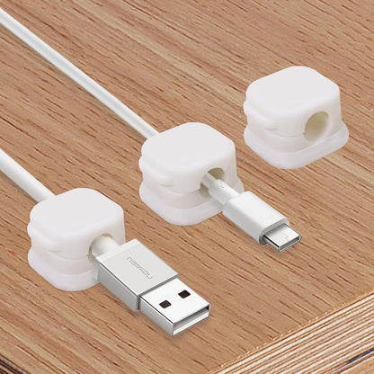 6 Pack Magnetic Cable Clips for Phone, USB, HDMI Cables, with Adhesive Organizer for Desk, Home Office, Nightstand, Car, Wall