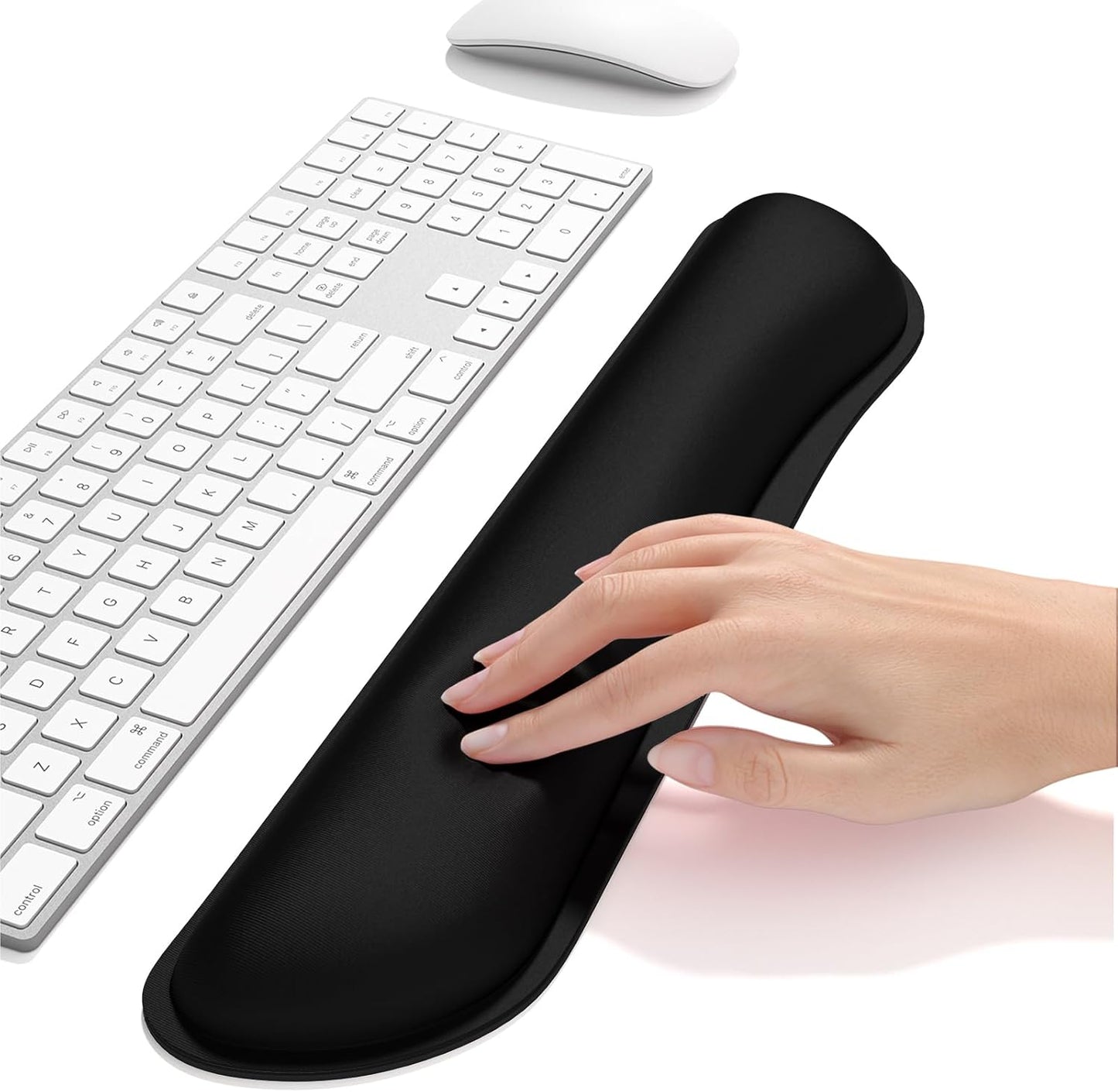 Dapesuom Enlarge Keyboard Wrist Rest, Cute Memory Foam Keyboard Wrist Cushion for Computer Desk Mats Support, Typing Pain Relief Ergonomic Mouse Pad Rests with Non-Slip Base for Gaming, Laptop, Purple