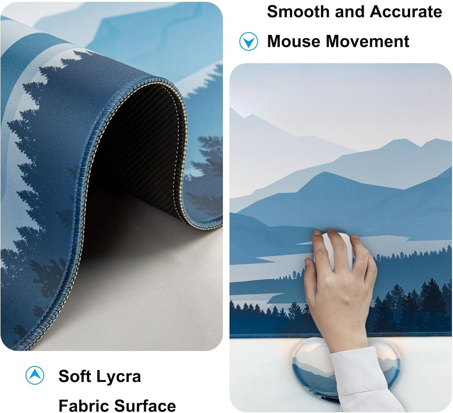 Keyboard Wrist Rest + Mouse Pad with Wrist Support + Desk Mat + Coaster 4 in 1 Set, XXL Large Gaming Mousepad Cute Ergonomic Mouse Pads for Desk Computer Laptop Office Decor-Beach