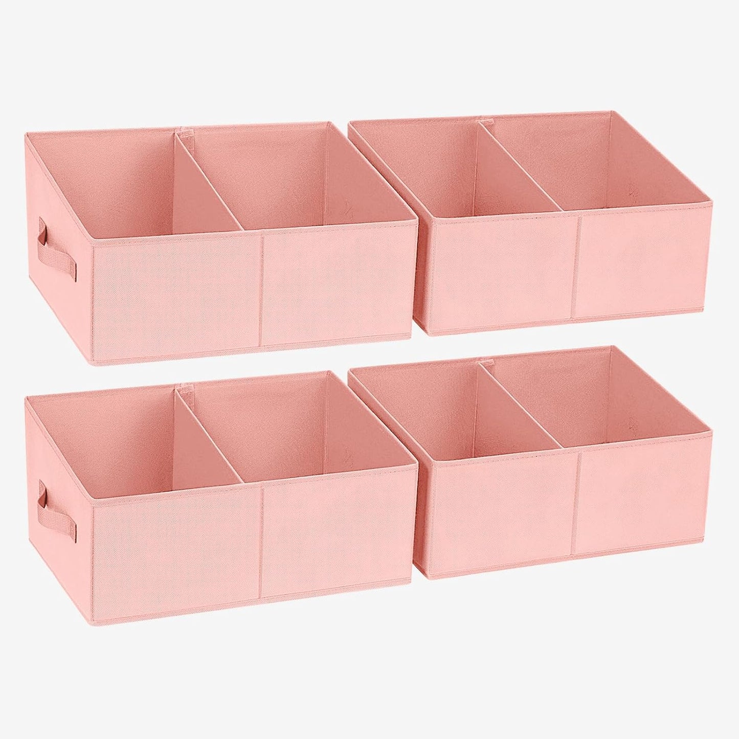 DIMJ Closet Storage Bins, 6 Pack Storage Baskets for Shelves, Foldable Closet Organizer with Handle, Linen Closet Organizers and Storage for Clothes, Toys, Towel, Books (Black)