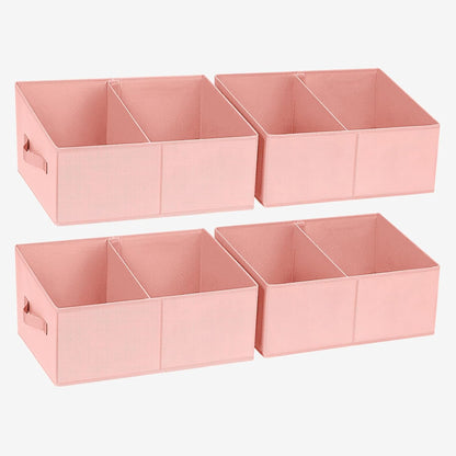 DIMJ Closet Storage Bins, 6 Pack Storage Baskets for Shelves, Foldable Closet Organizer with Handle, Linen Closet Organizers and Storage for Clothes, Toys, Towel, Books (Black)