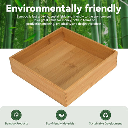 Bamboo Drawer Organizer - Kitchen Drawer Utensil Organizer Office Supplies Desk Organizer Makeup Silverware Tray Flatware Organization 12"*4"*2"