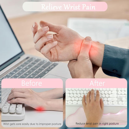 Gel Wrist Rest for Keyboard and Mouse Square Blue Plaid Clear Keyboard Wrist Rest Transparent Ergonomic Cute Checkered Mouse Wrist Pad Silicone Non-Slip Support for Computer Laptop Gaming Home Office
