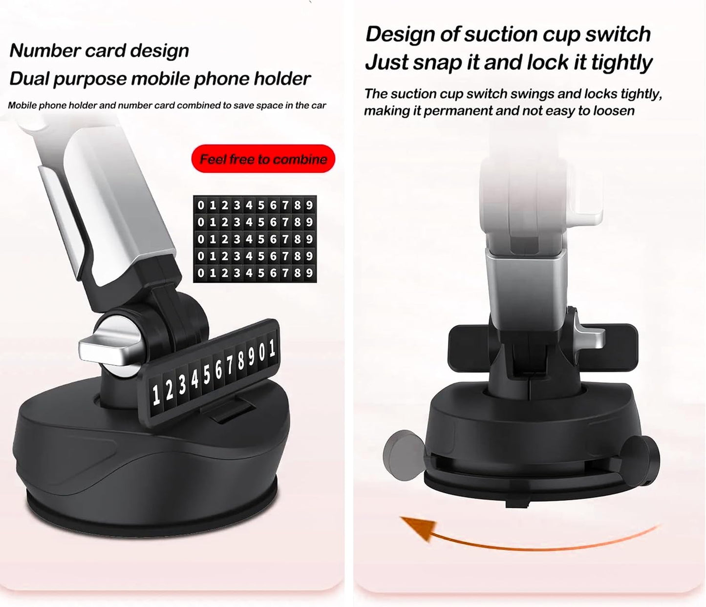 Foldable Phone Stand for Desk | Six Position Adjustable Folding Bracket for Cell Phone | Black Cellphone Holder for Desk & Smartphone Stand | Cellphone & Accessories for Men & Women