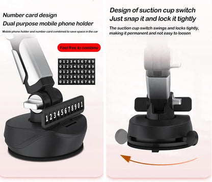 Foldable Phone Stand for Desk | Six Position Adjustable Folding Bracket for Cell Phone | Black Cellphone Holder for Desk & Smartphone Stand | Cellphone & Accessories for Men & Women