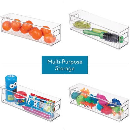 iDesign Stackable Fridge Bin - Storage Bin for Freezer or Pantry, Set of 2, Clear, Made in USA