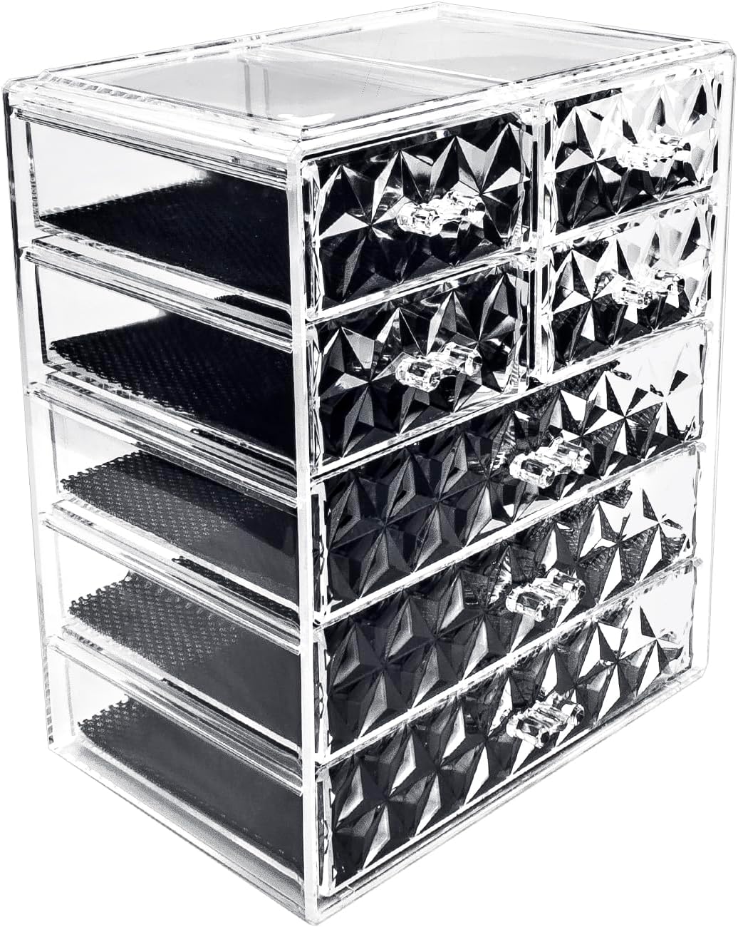 Sorbus Acrylic Makeup Organizer Set, 6-Drawer Vanity & Countertop Cosmetic Storage with Small & Wide Drawers, Clear Makeup Storage for Brushes, Lipsticks, Jewelry – Holiday Gift for Women & Teens