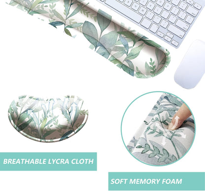 Keyboard Wrist Rest Mouse Wrist Support Set, Memory Foam Wrist Rest Pad for Computer Laptop Keyboard Mouse, Ergonomic Wrist Cushion Support for Typing Pain Relief, Gaming Home Office, Purple