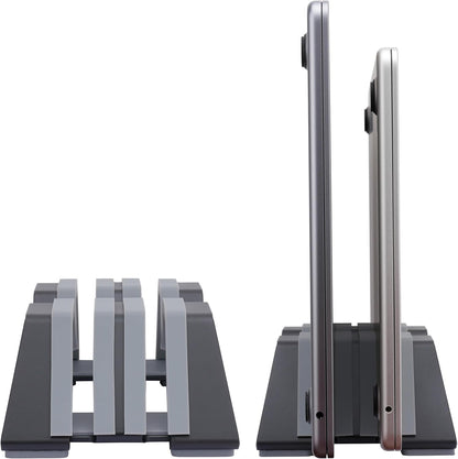 Adjustable Vertical Laptop Stand - Aluminum, Universal Fit for All Laptops (10-30mm Thickness) - Fashion Design, Adjustable Width, Anti-Slip & Scratch-Resistant, Patented Design