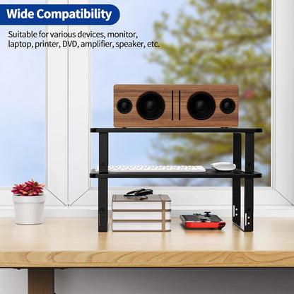 BESIGN MS01 Monitor Stand Riser, Height Adjustable Laptop Stand, Computer Monitor Stand for Monitor, Computer,Laptop,Printer (Black)