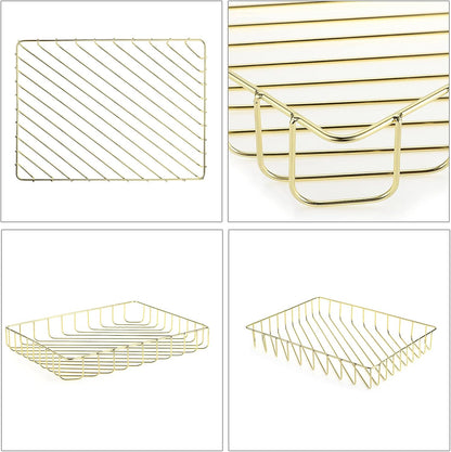 BTSKY Multipurpose A4 File Tray Wire Desk Tray Organizer Elegant Letter Size Desk Documents Trays Magazine Files Storage Basket Organizer Bin for Office Cosmetics Bathroom(Rose Gold)