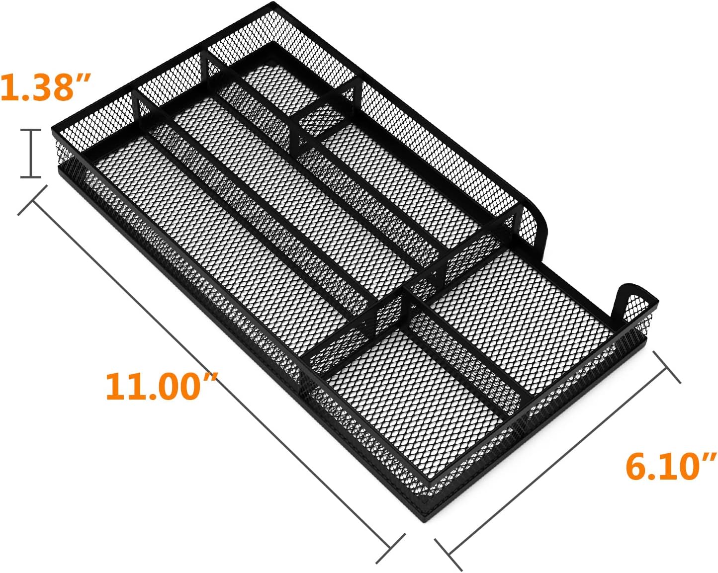 Desk Drawer Organizer Set, 3 Pcs Metal Mesh Office Drawer Organizers, Paper Organizer Letter Tray for Desk, Junk Drawer Organizer for Office, Kitchen, Makeup, Vanity