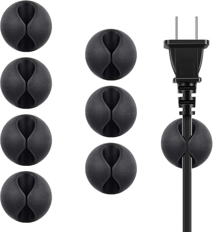 BEADNOVA Cable Clips Cord Organizer Cable Management Wire Cord Holder 24 Pcs Adhesive Wire Holder for Car Charging Accessory PC Office (Black,1 Slots, 2 Slots, 3 Slots,5 Slots)