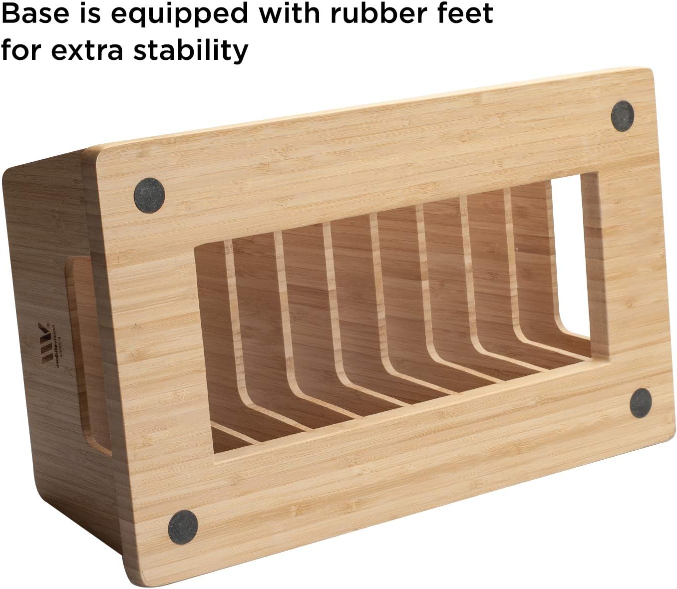 MobileVision Bamboo Multi Device Organizer for Smartphones, Tablets and Laptops, 5 Slots