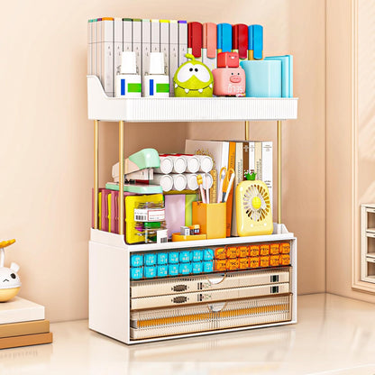 caktraie 12.2" W Makeup Organizer Drawers - 5 Tiers Bathroom Counter Organizer, Cosmetic Storage Drawer for Dresser Countertop and Bathroom Vanity for Large Skincare, Perfume, Clear