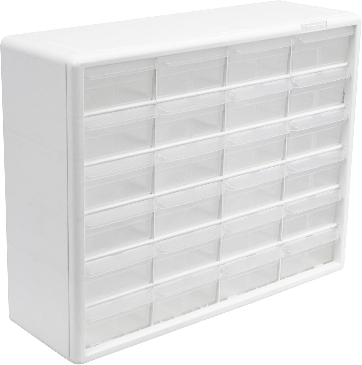 Akro-Mils 24-Drawer Plastic Drawer Storage Cabinet for Garage Organization, Bead Organizer, Building Bricks Storage, Teacher Toolbox, Makeup Organizer, 20" W x 6" D x 16" H, 10124 Black