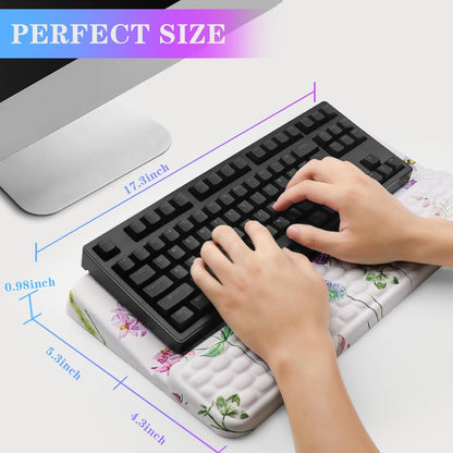 Computer Keyboard Stand with Wrist Rest, Ergonomic Tilted Keyboard Holder - Keyboard Riser with Wrist Pad - Keyboard Tray Support for Office Home - Black
