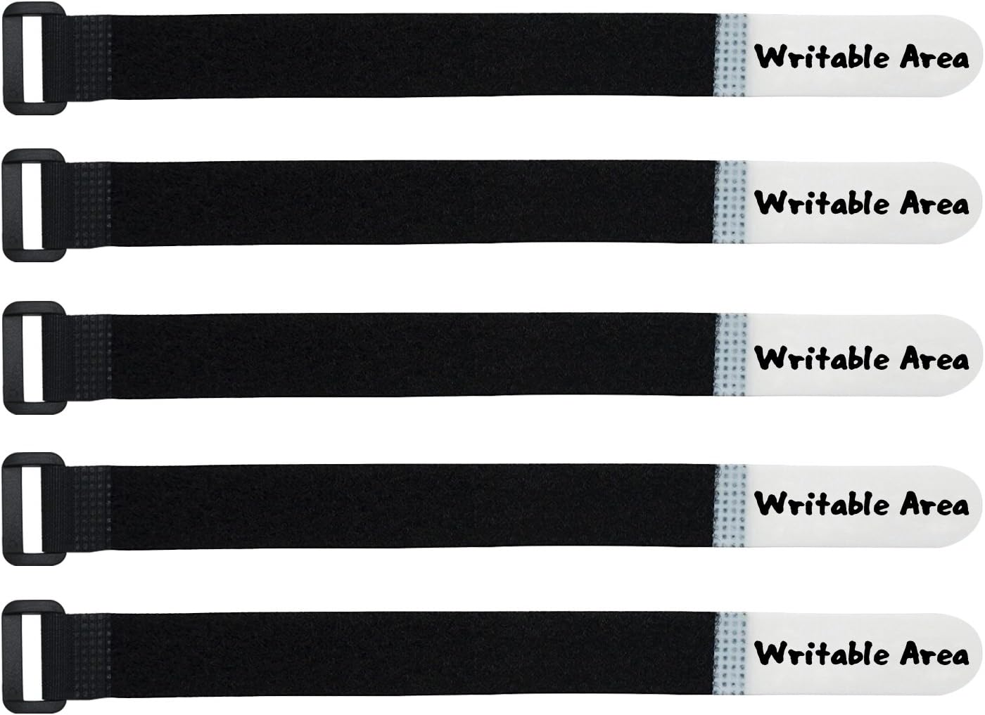 Mr-Label -1/2" Write on Cinch Straps - Reusable Fastening Cable Ties - Identify Quickly Cord Labels – Cable Organizer- for Data Centers|Telecom|MRO| Audio/Video Applications (20)