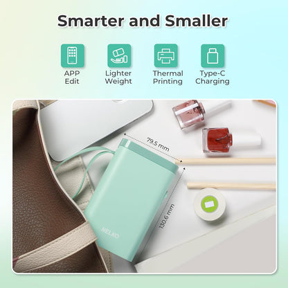 Nelko Label Maker Machine with Tape, P21 Bluetooth Label Printer, Wireless Mini Label Makers with Multiple Templates for School Office Home, White