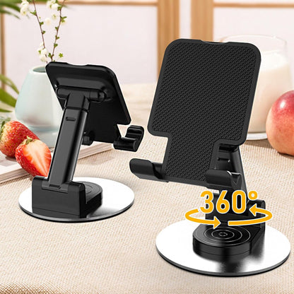 Meetuo Rotatable Cell Phone Stand for Desk, Height Angle Adjustable Phone Holder Portable Phone Stand Compatible for Most Smartphones iPhone 14, Pro, Pro Max, 13 12 X XS