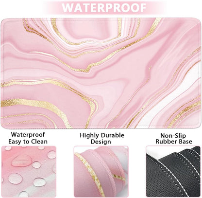 Memory Foam Set Wrist Rest Pad & Mouse Wrist Rest Support,Ergonomic Design for Office,Home,Laptop,Desktop Computer,Gaming Keyboard - Pink
