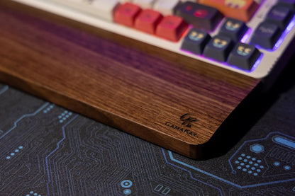 GK GAMAKAY Wooden Wrist Rest Pad, 12.8" Compact Ergonomic Walnut Wood Hand Wrist Rest for 60% 75% Mechanical Keyboard, Non-Slip Palm Pad for Comfortable Typing and Playing (for 75%)
