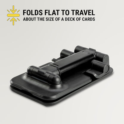 Scosche SUFMPS-SP Universal Cell Phone Stand and Holder with Non-Slip Cradle, Foldable, Adjustable Non-Magnetic Mount for Home Office Desk or Travel Compatible with iPhone, Tablet and All Devices