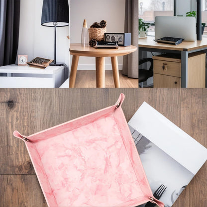 siduater Valet Tray Desktop Storage Organizer, Vegan Leather Catchall Bedside Vanity Tray Nightstand Caddy Holder for Remote Controller, Watch, Keys, Phone, Wallet, Sunglasses, Jewelry - Map