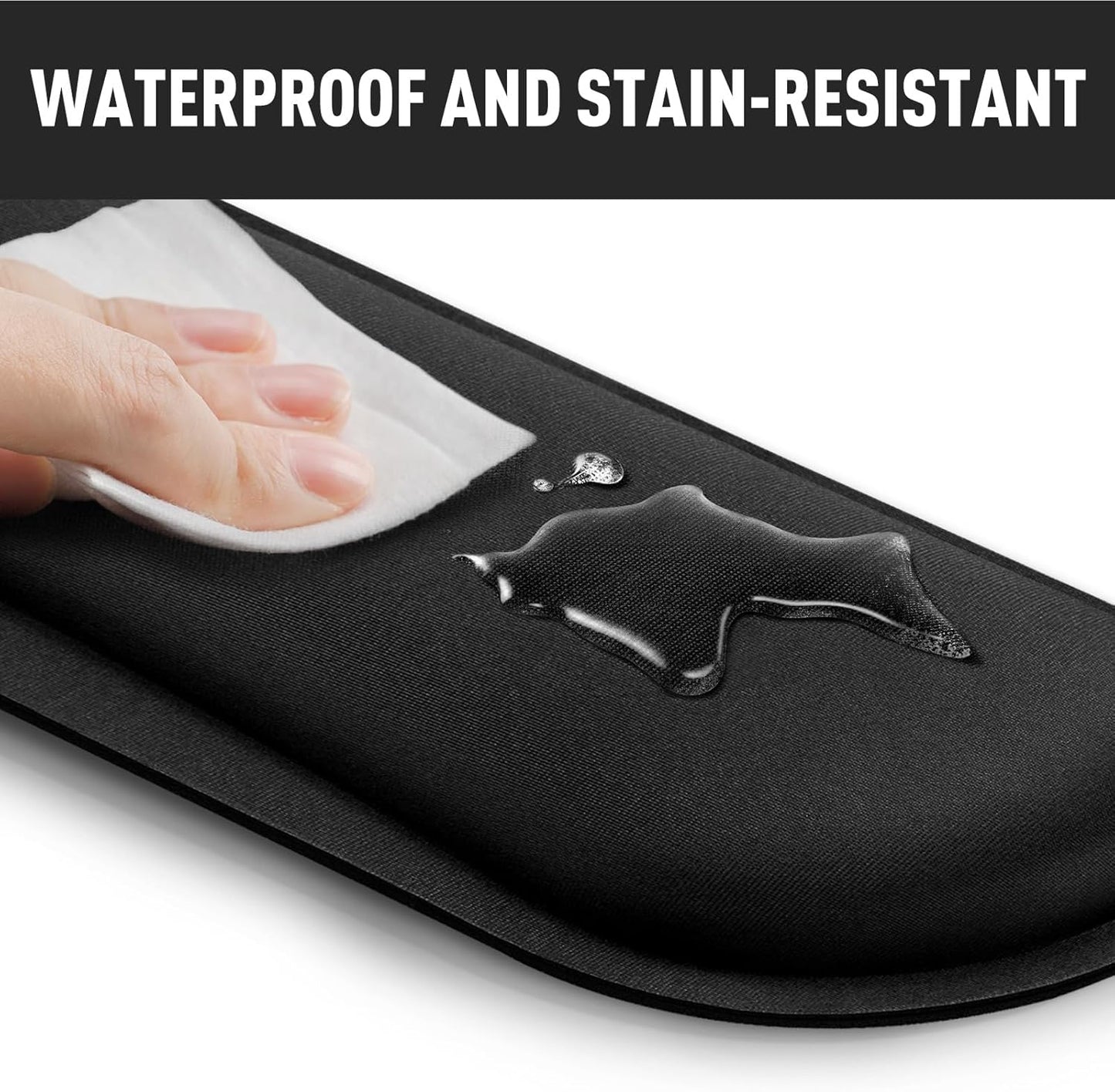 Gimars Upgrade Enlarge Silky and Superfine Fabric Gel Memory Foam Keyboard Wrist Rest Set, Ergonomic Keyboard Mouse Wrist Support for Typing Pain Relief, Comfort for Office, Gaming, Computer