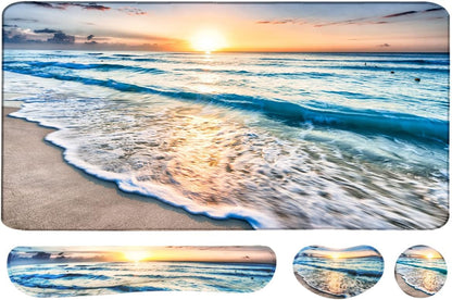 4-in-1 Large Mouse Pad, Keyboard Wrist Rest Pad & Wrist Support Mousepad Set, Extended Desk Pad Waterproof Desk Mat for Home Office Study Game