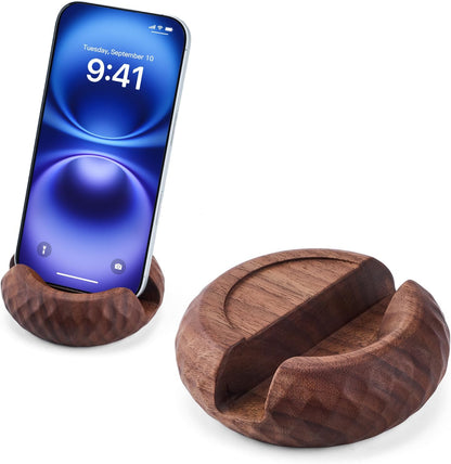 Artificial Stone Cell Phone Stand for Desk Handcraft Pebble Shape Minimalist Decor for Desk Kitchen Counter Office Easy of Use Sturdy and Stable(Beige Yellow)