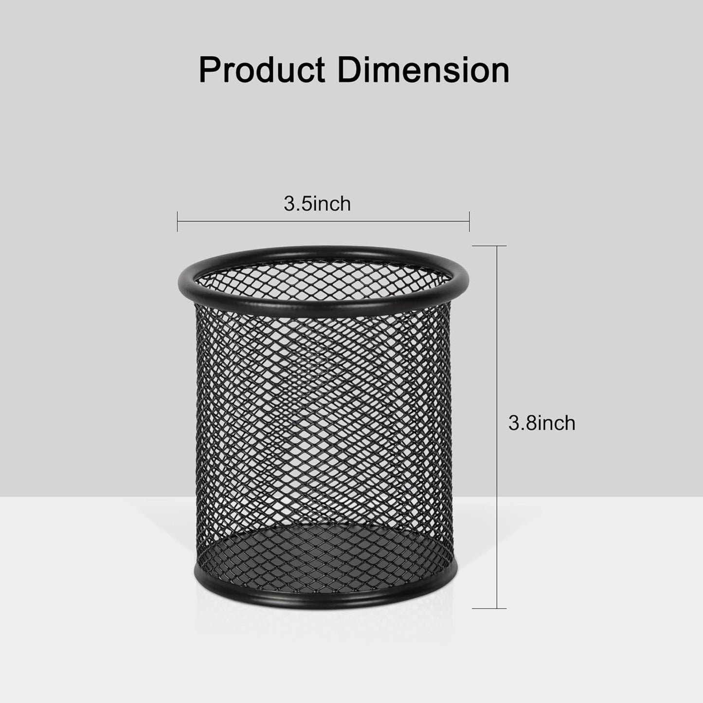 EasyPAG Pencil Holder for Desk, 2 Pack Metal Pen Organizer, Mesh Pencil Cup Organizer for Home, Office, Classroom, School, Black