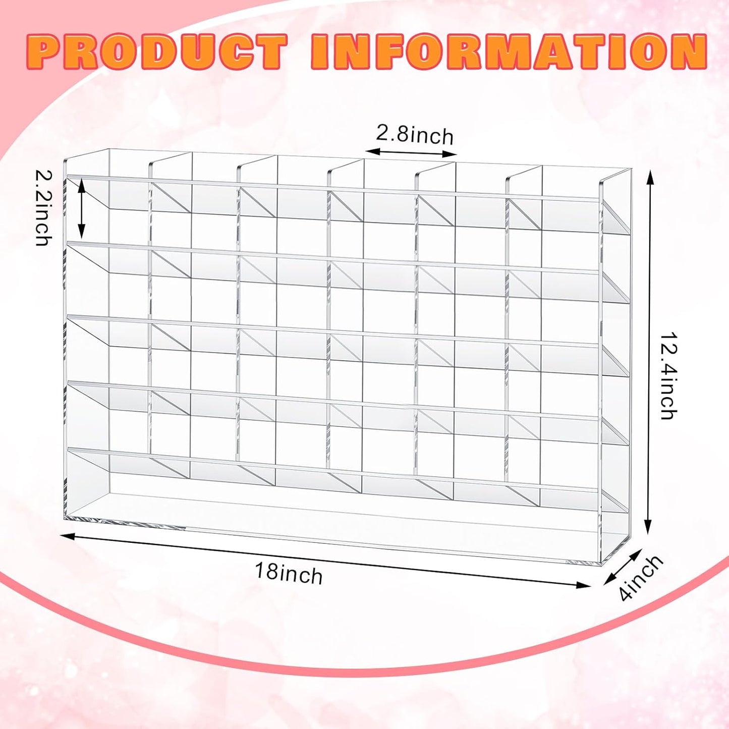 MotiMind Acrylic Pen Organizer Storage for 250 Markers Vertical Marker Organizer Acrylic Pen Display Holder for Office Desk Desktop Stationery Pencil Storage, Clear, 13 x 4 x 12.4 Inch