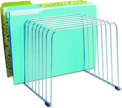 Fellowes Desktop Organizer, 11 Sections, 9" x 11.375" x 8", Wire, Silver (72012) | (72012)