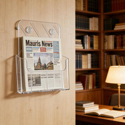 Gawerk 2 Pack Acrylic Brochure Holder 8.5 x 11 inches for Desk or Wall Mount, Clear Flyer Display Stand Plastic Table Stand Sign Literature Holder for Magazines, Menus, Pamphlets, Booklets, Documents