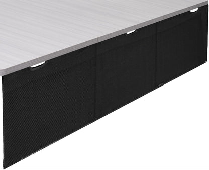 VIVO 60 inch Under Desk Privacy and Cable Management Organizer Sleeve, Wire Hider Kit Panel System, Black, DESK-SKIRT-60